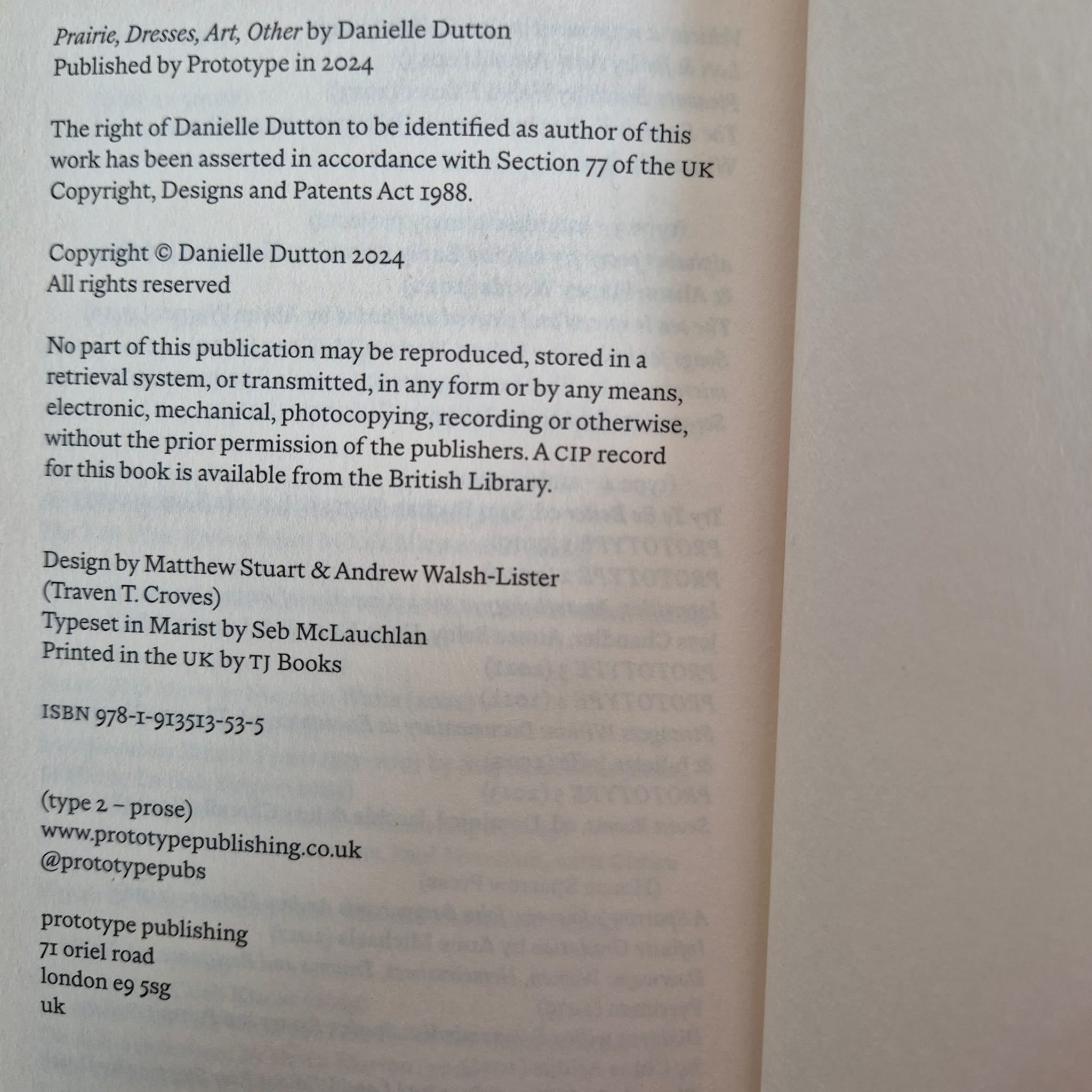 ‘Prairie, Dresses, Art, Other’ by Danielle Dutton