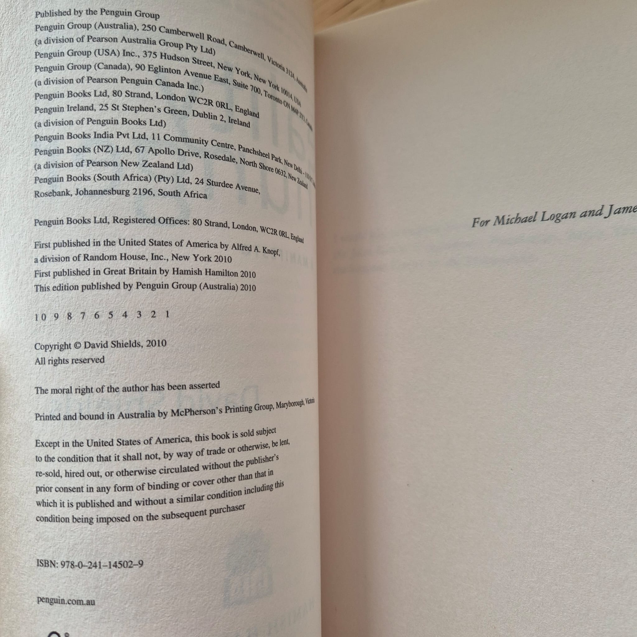 ‘Reality Hunger: A Manifesto’ by David Shields