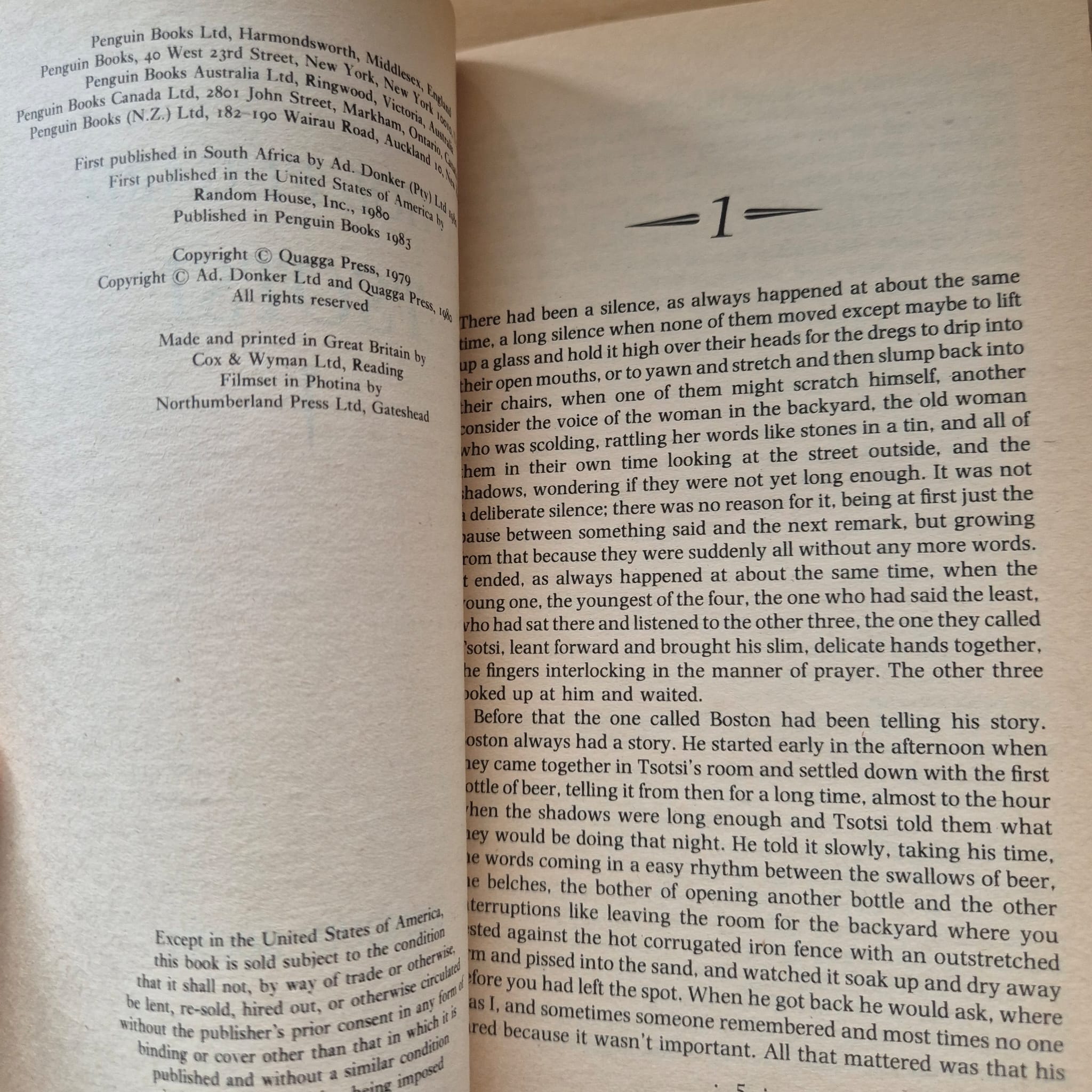 ‘Tsotsi’ by Athol Fugard