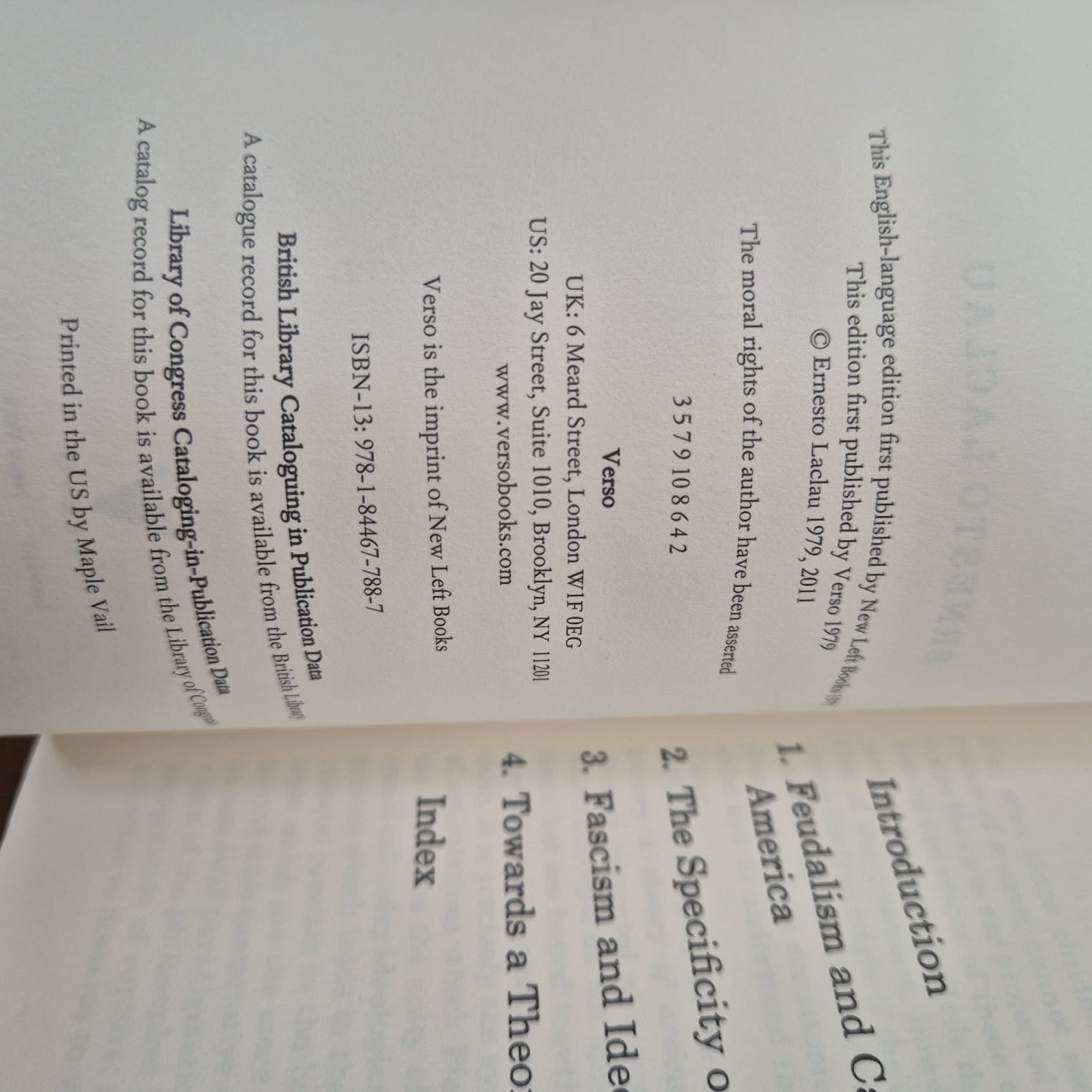 'Politics and Ideology in Marxist Theory' by Ernesto Laclau