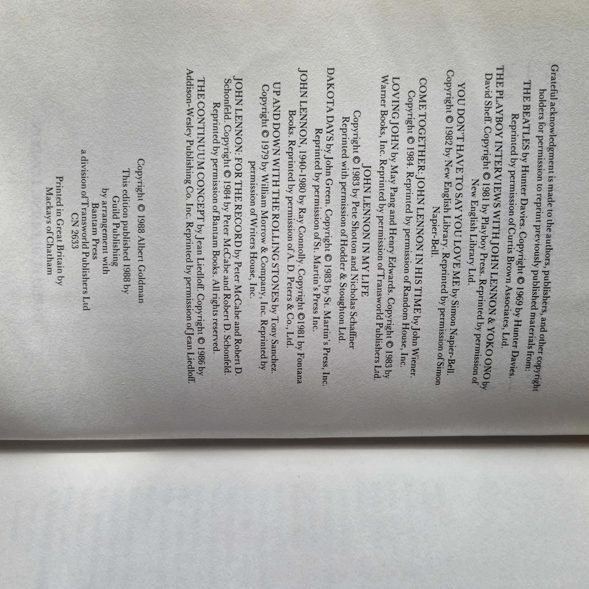 'The Lives of John Lennon' by Albert Goldman