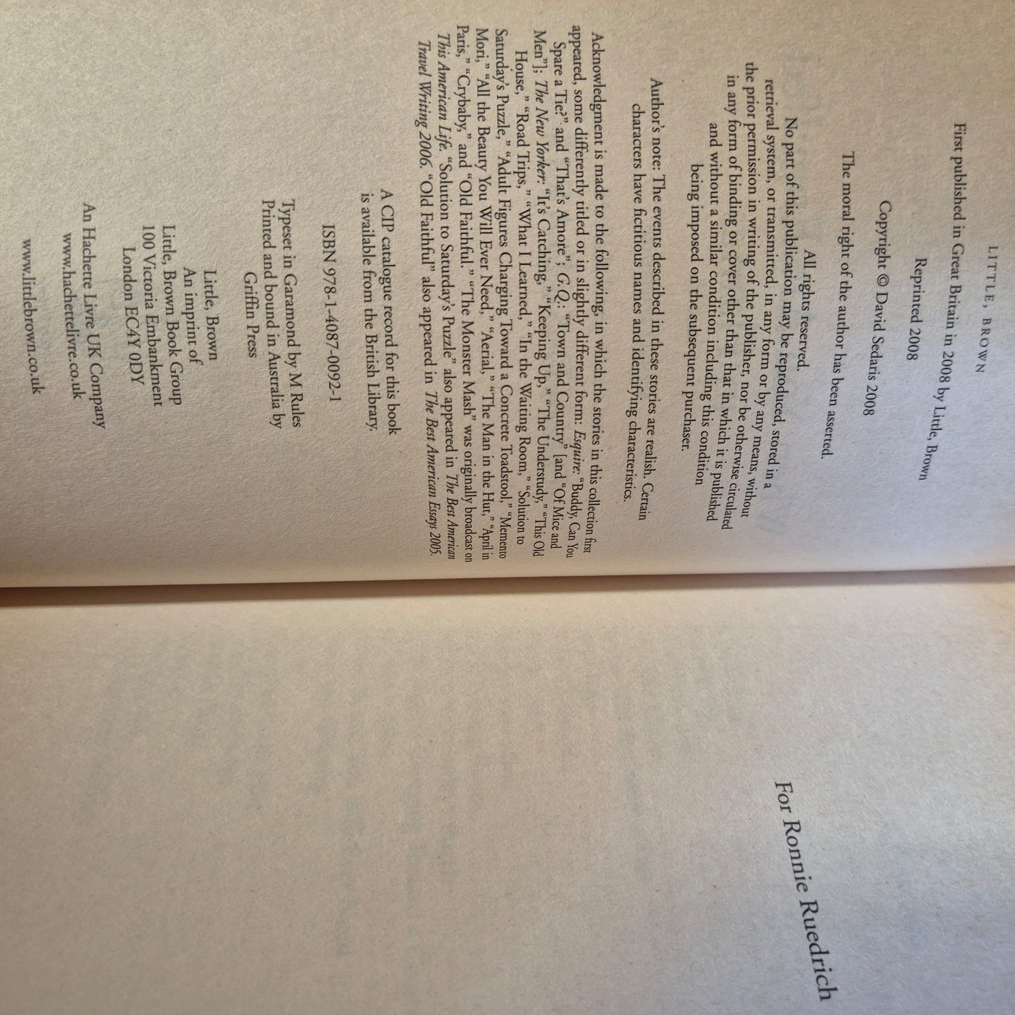 'When You Are Engulfed in Flames' by David Sedaris