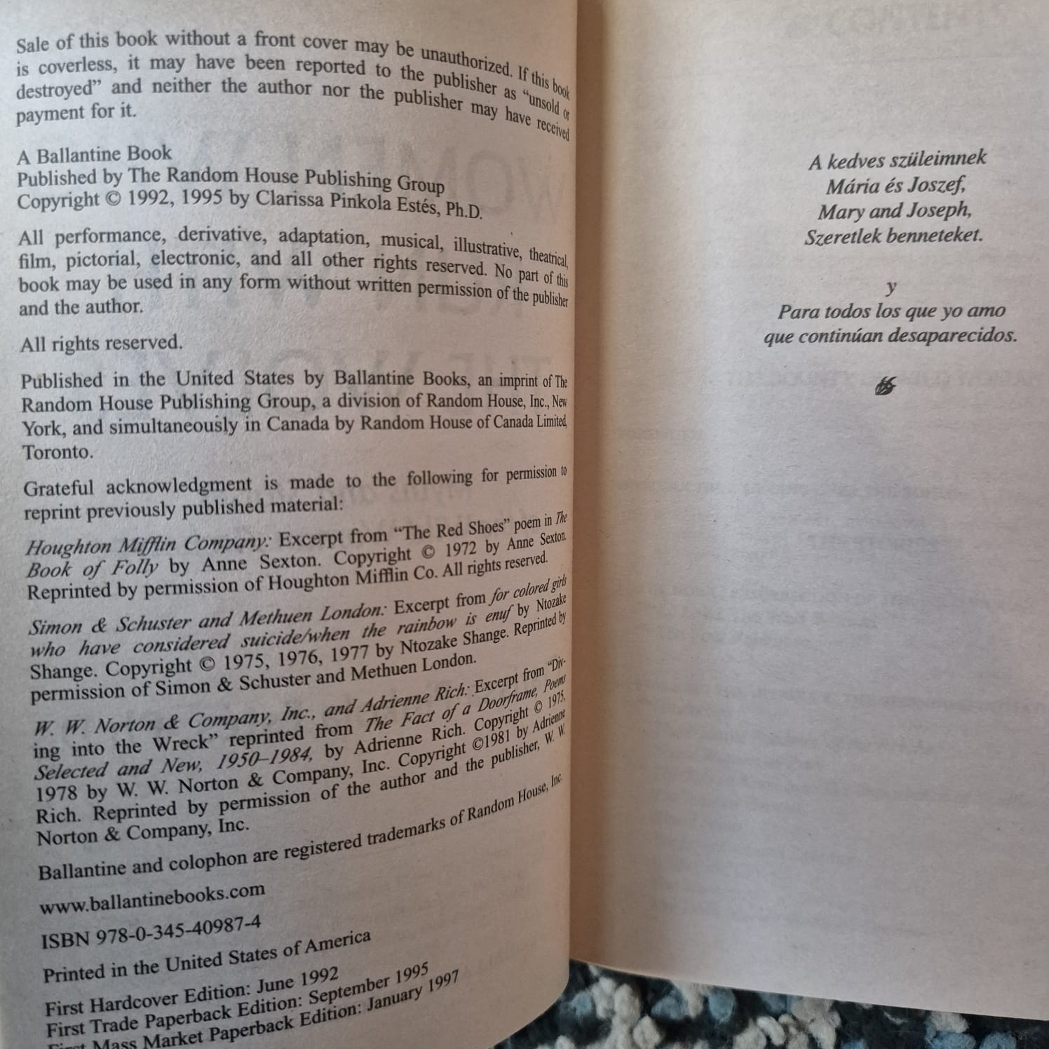 'Women Who Run With The Wolves' by Clarissa Pinkola Estés