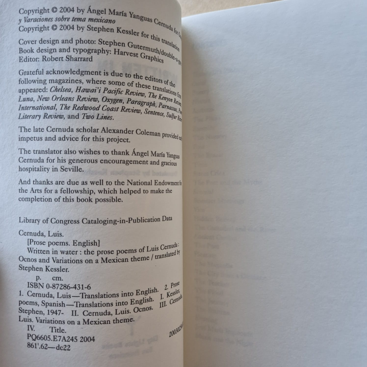 'Written in Water: The Prose Poems of Luis Cernuda' by Luis Cernuda